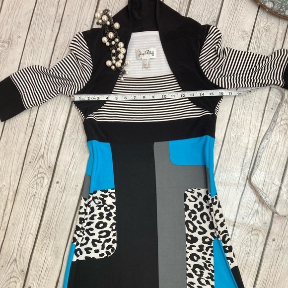 Joseph Ribkoff Mod Color Block Dress - Picture 8 of 10